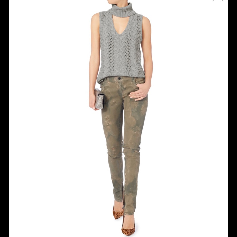 Intermix - Marie  Turtleneck Knit Top - Gray Size Petite